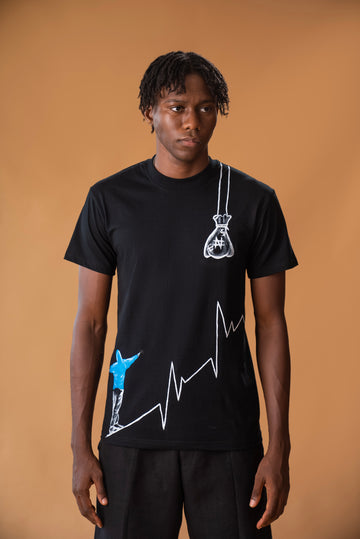 Camiseta de corte relajado con arte pintado a mano Catch my Naira