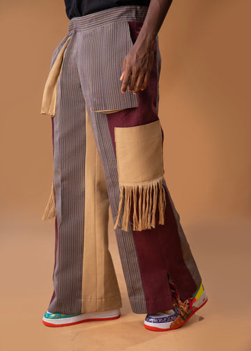 Pantalón ancho con bolsillos externos