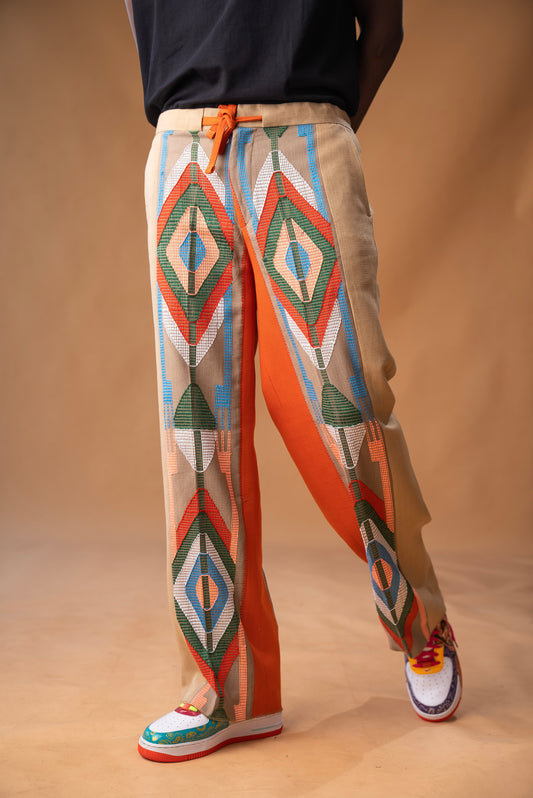 Pantalones anchos en Aso oke y Akwete