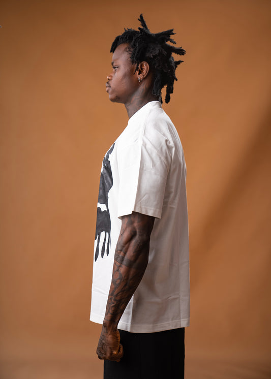 Camiseta de corte relajado con diseño de Hand Painted Stubborn Art