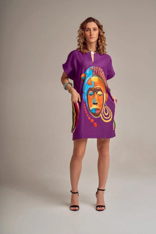 Danshiki femenino tribal pintado a mano