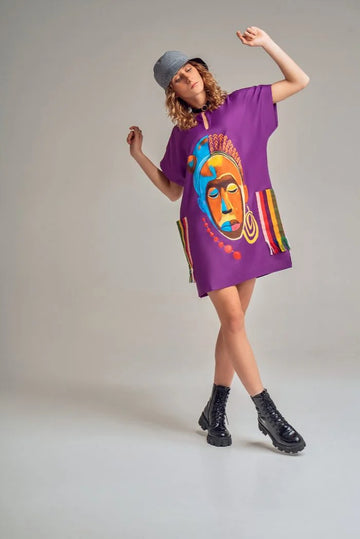 Danshiki femenino tribal pintado a mano