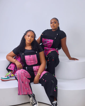 5 pocket Dungarees with Akwete