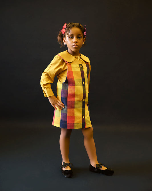 Peto Aso Oke y camisa Peter Pan