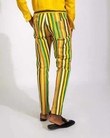 Pantalón Aso Oke amarillo