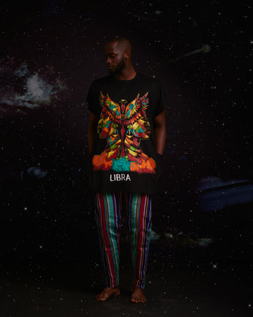 Conjunto de pantalón y danshiki pintado a mano - Libra