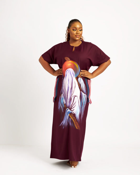 Hand-Painted Abaya