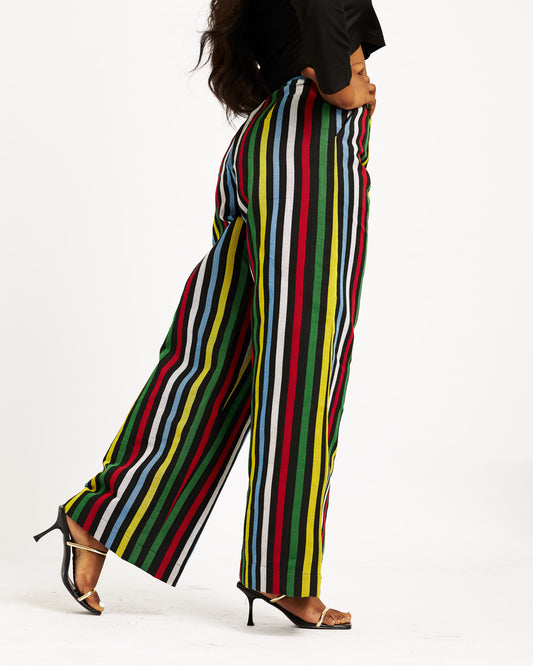 Pantalón palazzo Idia Aso oke