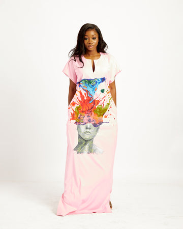 Abaya pintada a mano