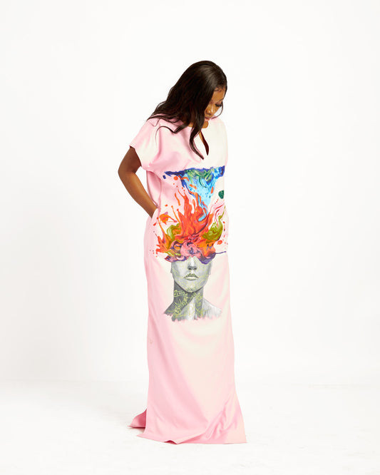 Hand-Painted Abaya