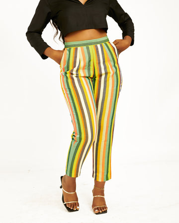Conjunto de pantalón y top Lerato Aso Oke