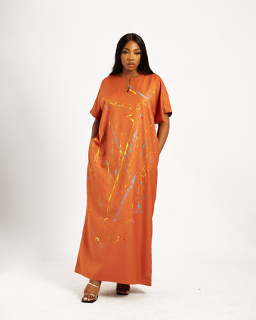 Abaya pintada a mano