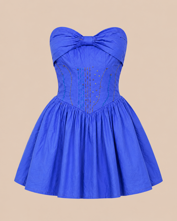 Female Bead Design Mini Gown