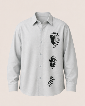 Hand Painted Silver Shirt