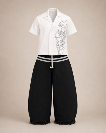 Camisa de safari de verano x Pantalón Mono Barrel
