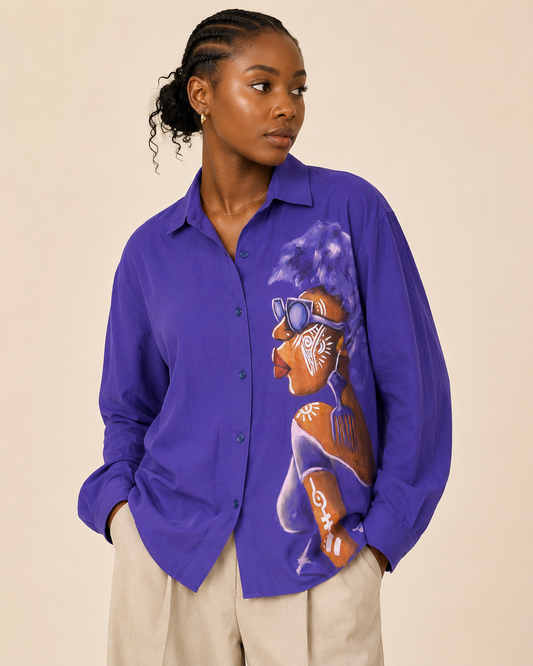 Hand-painted Purple Shirt