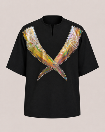 Hand painted Black Shirt