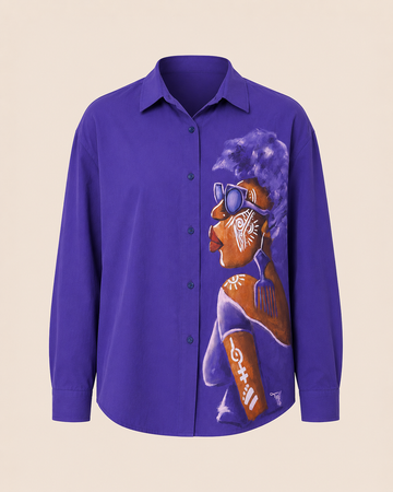 Hand-painted Purple Shirt