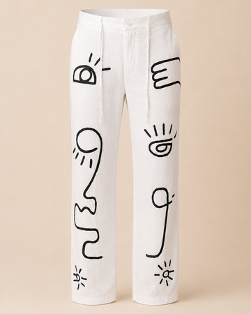 Line Painted Pencil Pant