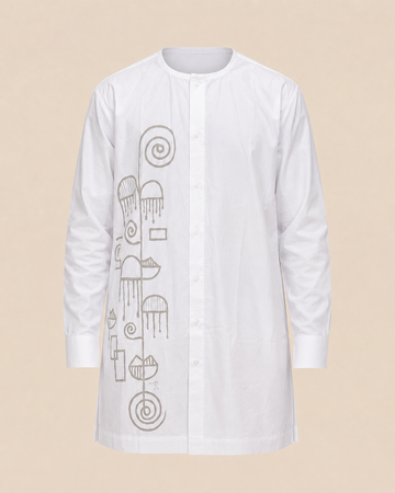 Hand Painted Shirt Kaftan