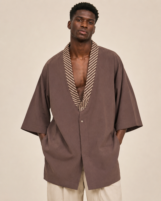Hand Painted Botton Kimono Shirt