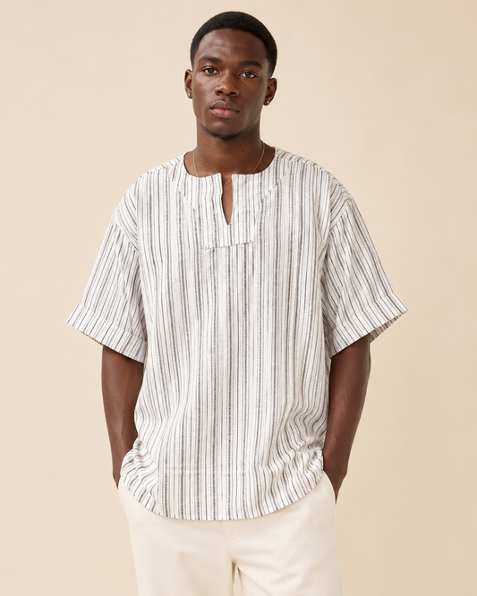 Free Neck Stripe Top