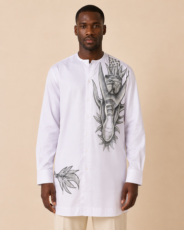 Dragon Hand Painted Kaftan