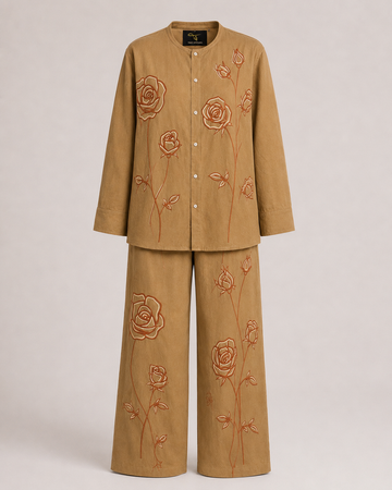 Hand Painted Linen 2 Piece