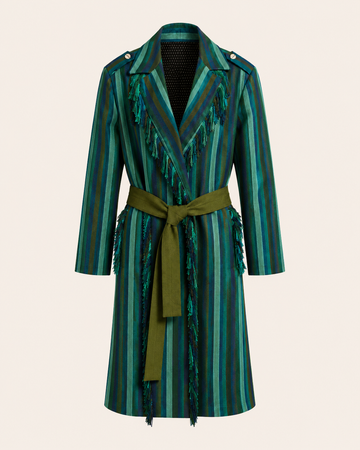 Aso Oke Trench Coat