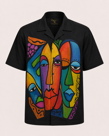 Hand Pained Short Sleeve Cotton Shirt