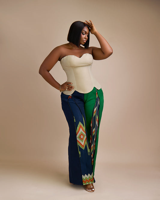 Corset x Akwete Zipper Pant