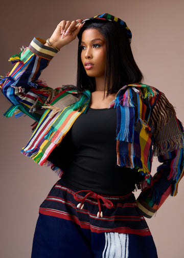 Aso Oke Jacket x Judah Barrel Pant