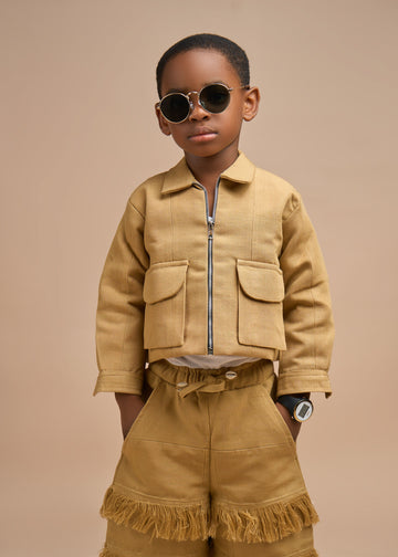Kids Jacket X Fringe Barrel Pant