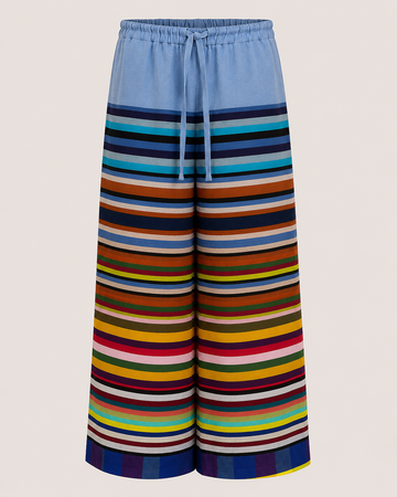 Mixed Aso Oke Straight Leg Pant