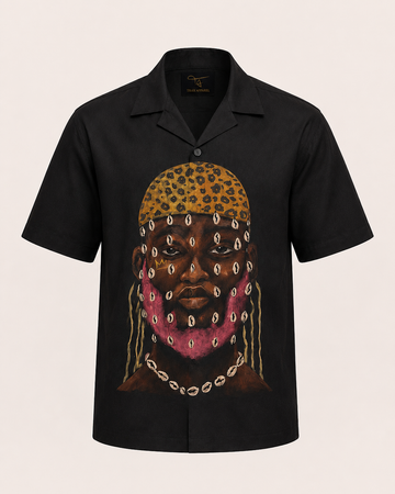 Hand Painted Short Sleeve Cotton Shirt