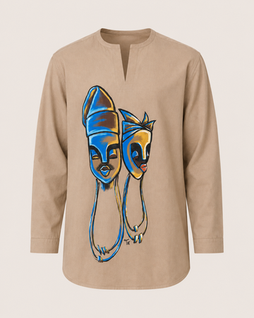 Hand Painted Free Neck Shirt