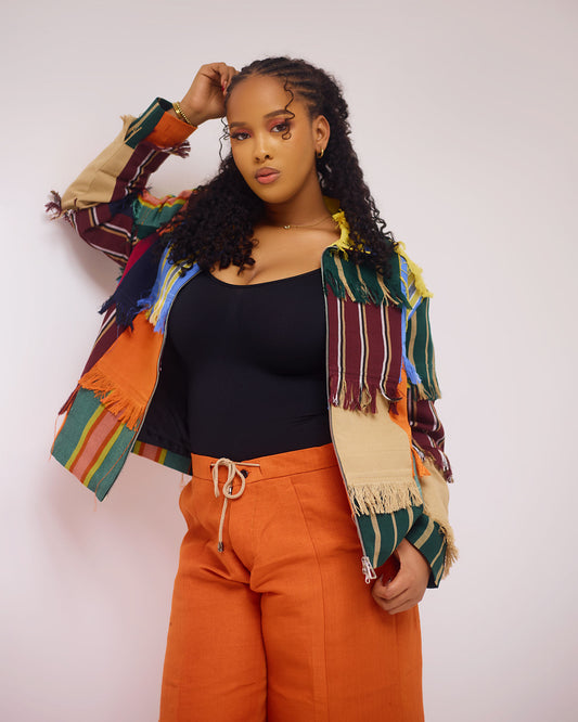 Patch aso oke jacket
