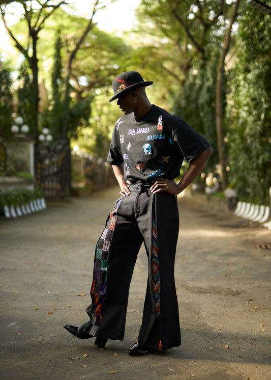 Old Warri Shirt x Akwete Zipper Pant