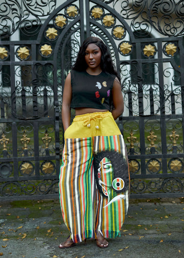 Hand-painted Crop Top x Hand-painted Pant