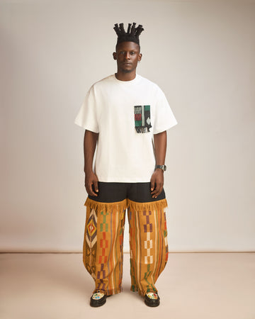 White T-shirt x Uptown Male Barrel Pant
