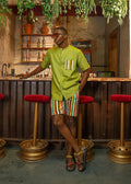 Africana Essence Shirt and Aso Oke Short Set - Trax ApparelLinen Aso Oke